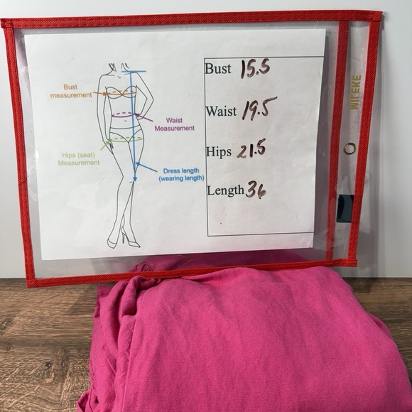 LOFT Flutter Sleeve Dress Women's Medium Hot Pink Linen Blend Pintuck Boho Tunic - Picture 5 of 6